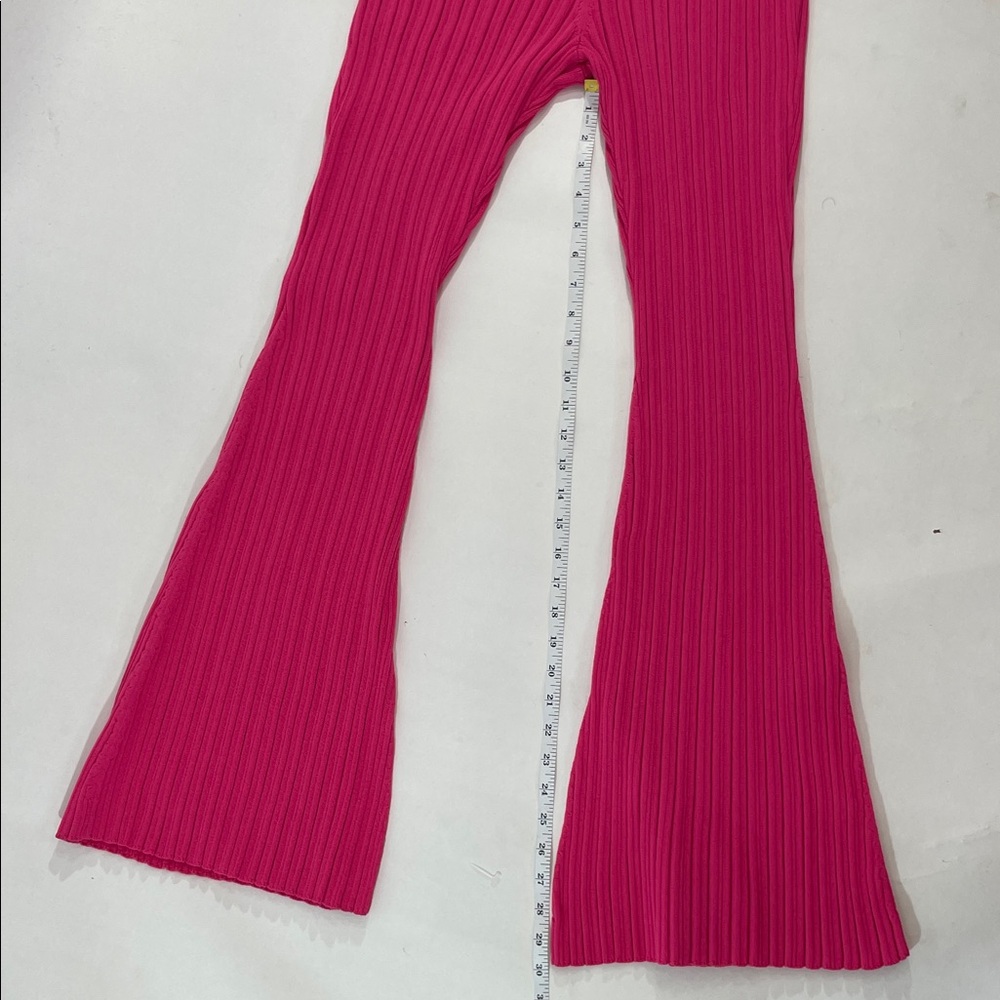 Adam Lippes x RTR High Waisted Ribbed Pants in Barbie Pink, M - Picture 9 of 12